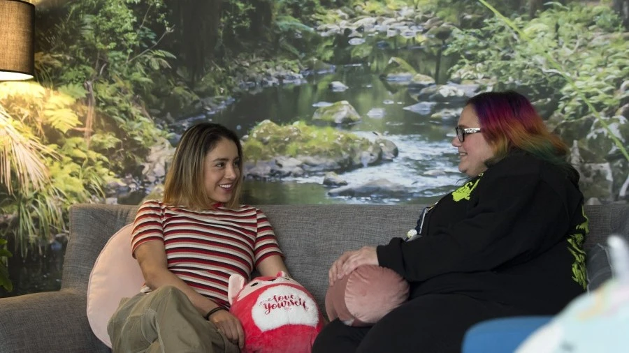 Mental Health visitor and staff member