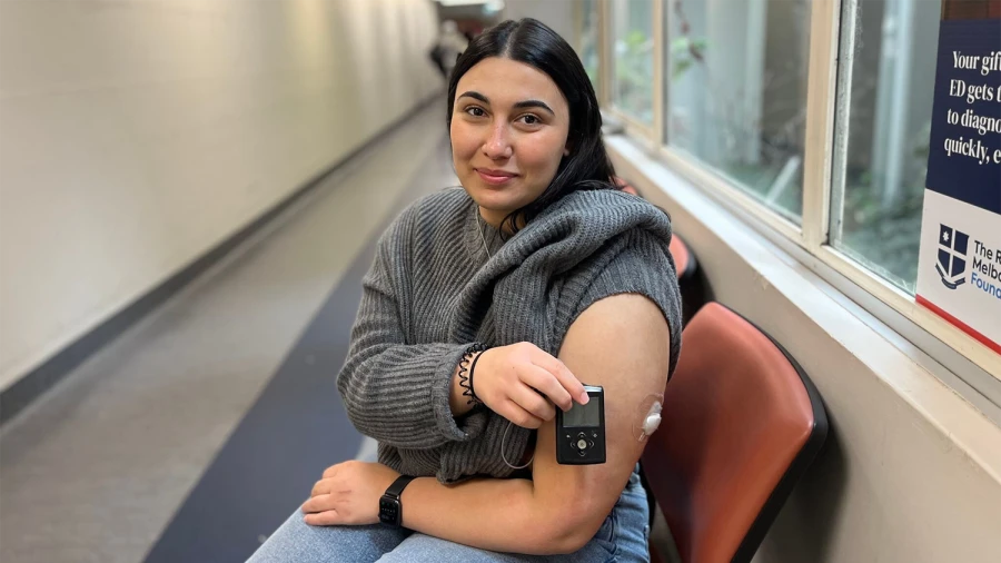 Yasmin with continuous glucose monitoring (CGM) device