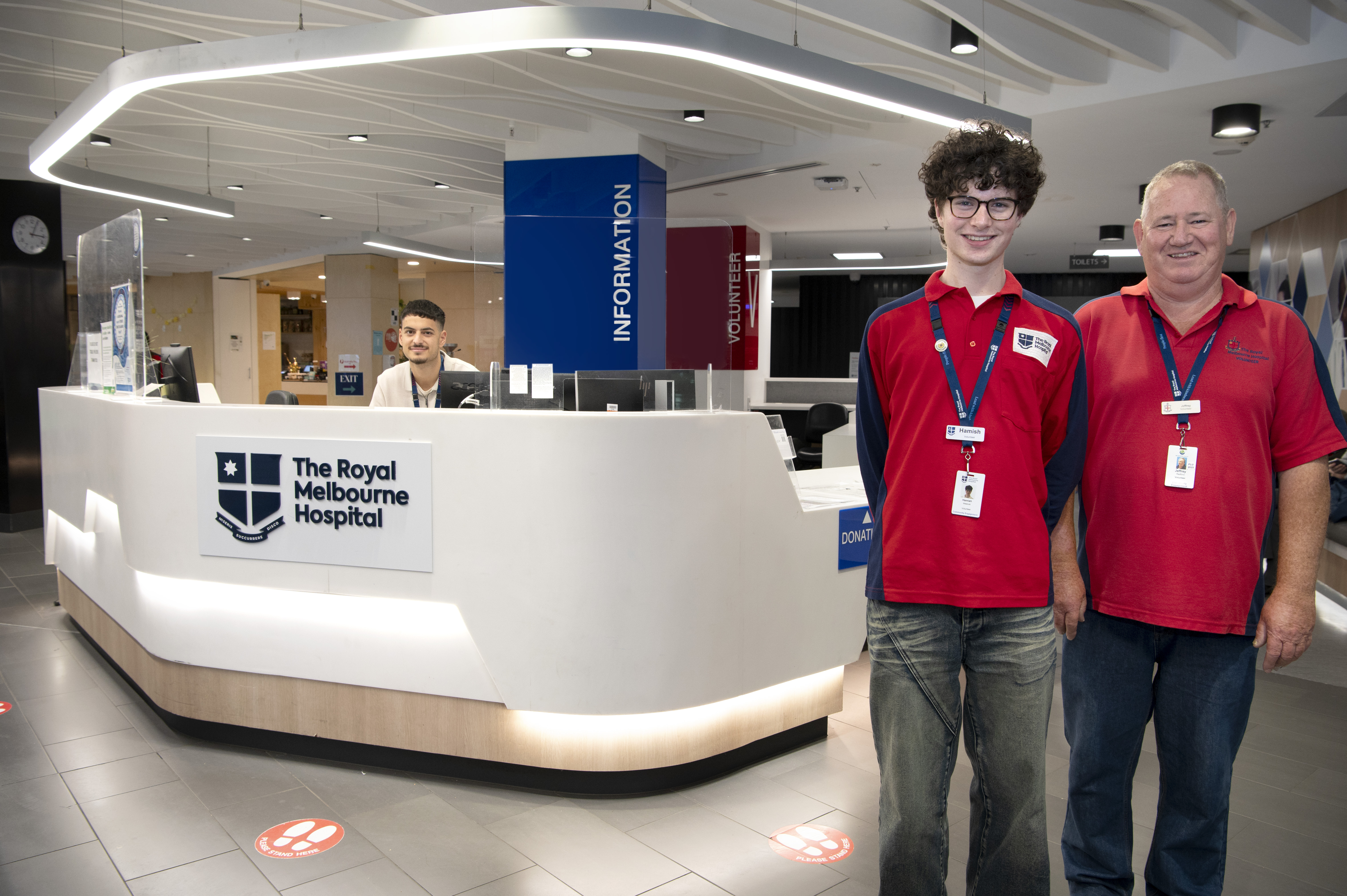 Volunteers at the information desk