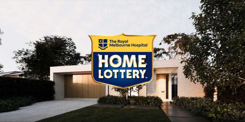 The RMH Home Lottery banner ad