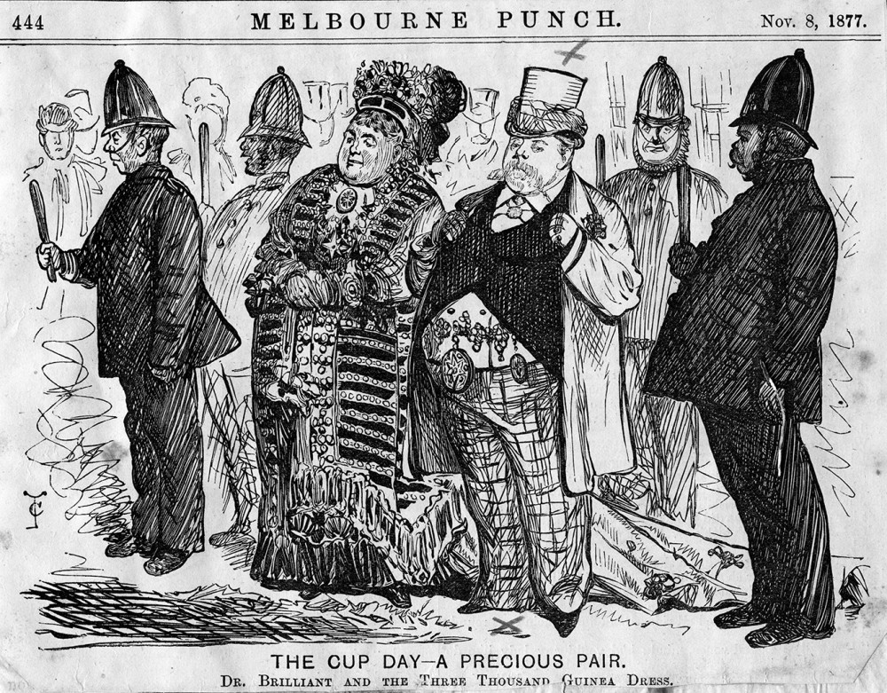 Cartoon from Melbourne Punch, 1877
