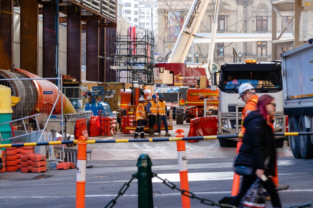 Metro Tunnel Project works in Melbourne