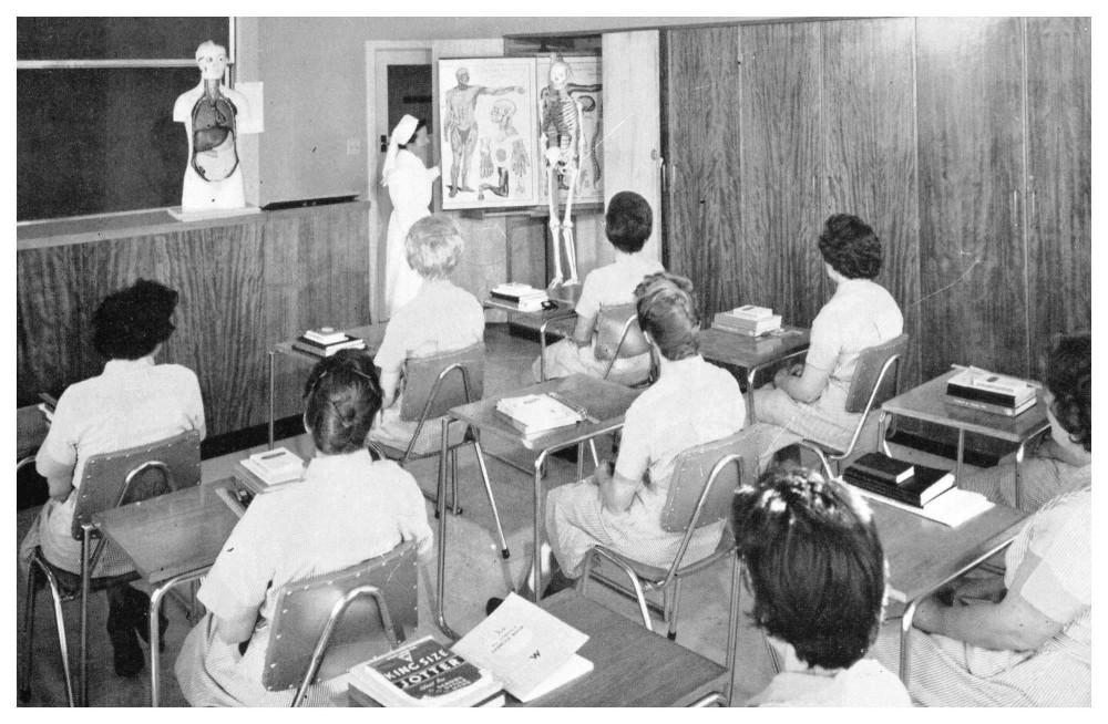 One of two classrooms in the William Olver Nurses Training School