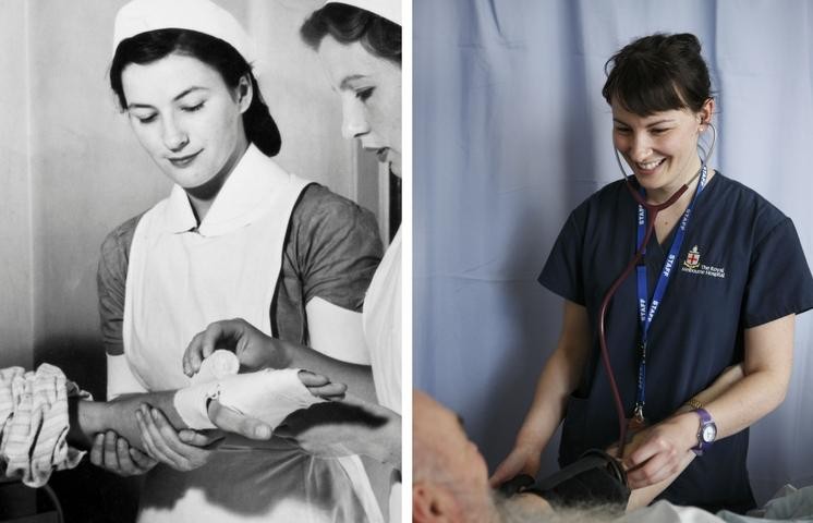 Then and now nurses